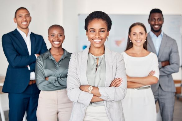 Diverse group of professionals